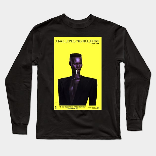 Grace Jones Nightclubbing Long Sleeve T-Shirt by Pop Fan Shop